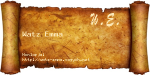 Watz Emma névjegykártya